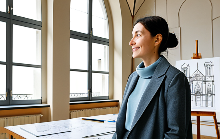 기독교와 디자인 사역 - Architect Inspired by Faith**

"A modern architect in a bright studio in Paris, surrounded by sketch...