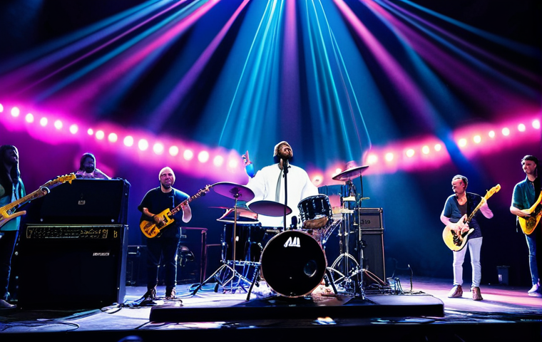 기독교 음악과 찬송가 - **Vibrant Modern Worship Concert:** A dynamic and energetic stage performance by a Francophone Chris...