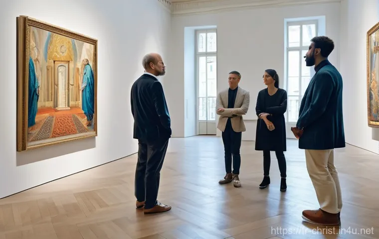 기독교와 문화 변혁 - **Prompt:** A vibrant and dynamic contemporary scene set in a stylish, bustling urban café in a Euro...