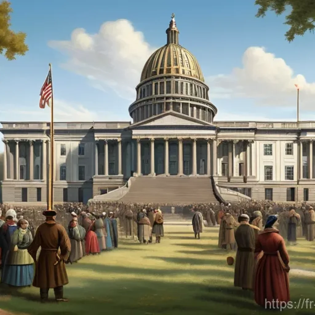 미국의 기독교와 정치 - **Prompt 1: "The Enduring Tapestry of Faith and Nation"**
    A historically inspired illustration d...