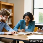 기독교 대학의 역할 - **Prompt:** A diverse group of university students, both male and female, from various ethnic backgr...