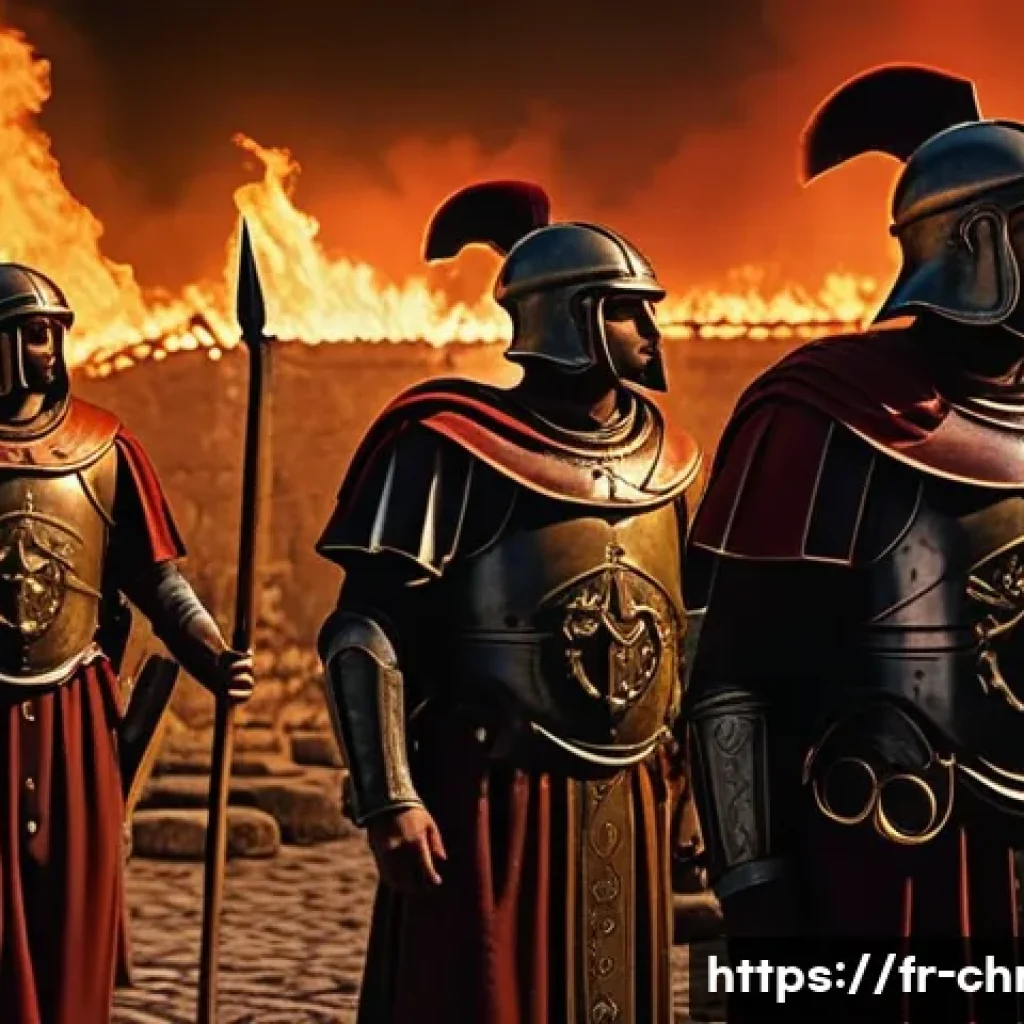 기독교 박해사 - A dramatic and historically accurate scene depicting early Christian persecution in ancient Rome und...