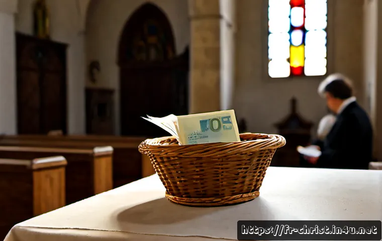 Home 17 기독교와 봉헌 - Photorealistic French Catholic church interior during a quiet morning service, an elegant stone alta...