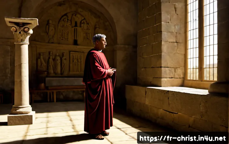 로마제국과 기독교 - Photorealistic cinematic reconstruction of a late Roman basilica in Gaul during the 4th century, a R...